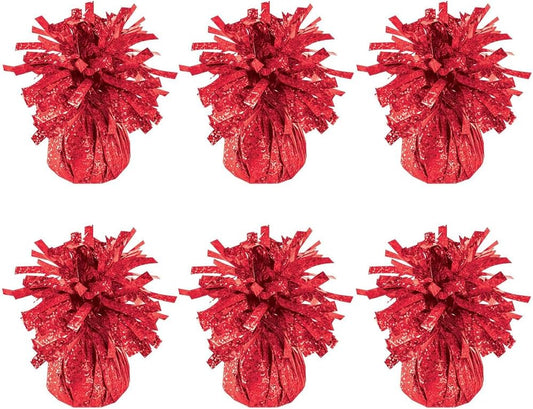 PMU 6 Pcs Kisses Balloon Weights - Decorative Balloon Weight for Christmas, Thanksgiving, Birthday, Party Favors, Wedding & Baby Shower - 6oz. Red, Pkg/6