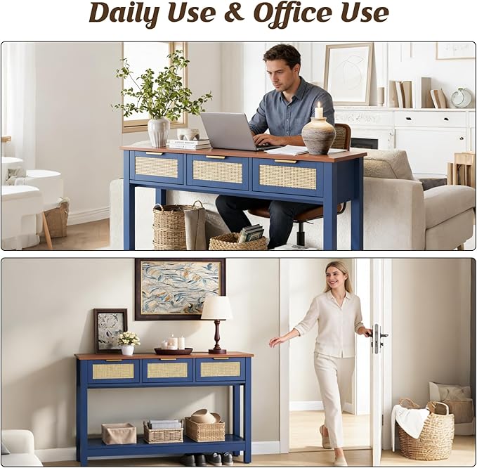 Luoxiao 47" Blue Entryway Table - Image 8