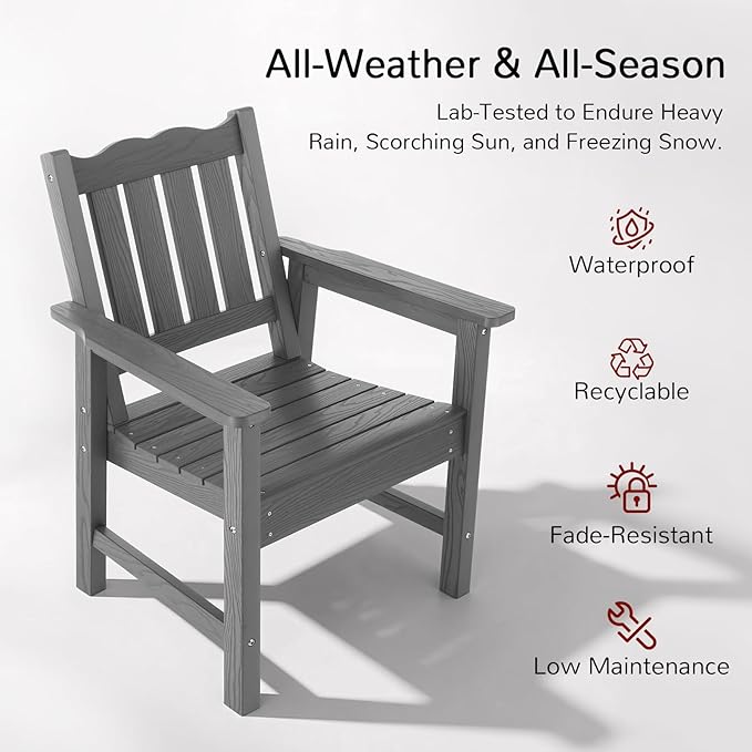 Stoog All-Weather Outdoor & Garden Chair, Patio Dining Chairs - Image 5