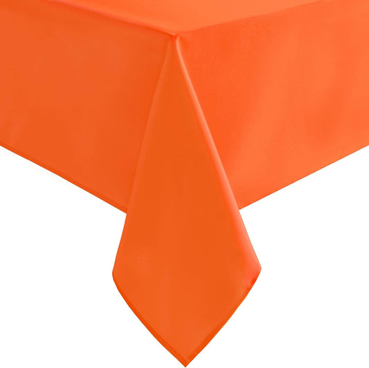 Hiasan Pumpkin Orange Tablecloth for Rectangle Tables - Waterproof and Spillproof Washable Fabric Table Cloth for Dining Room Kitchen Party, 60 x 120 Inch