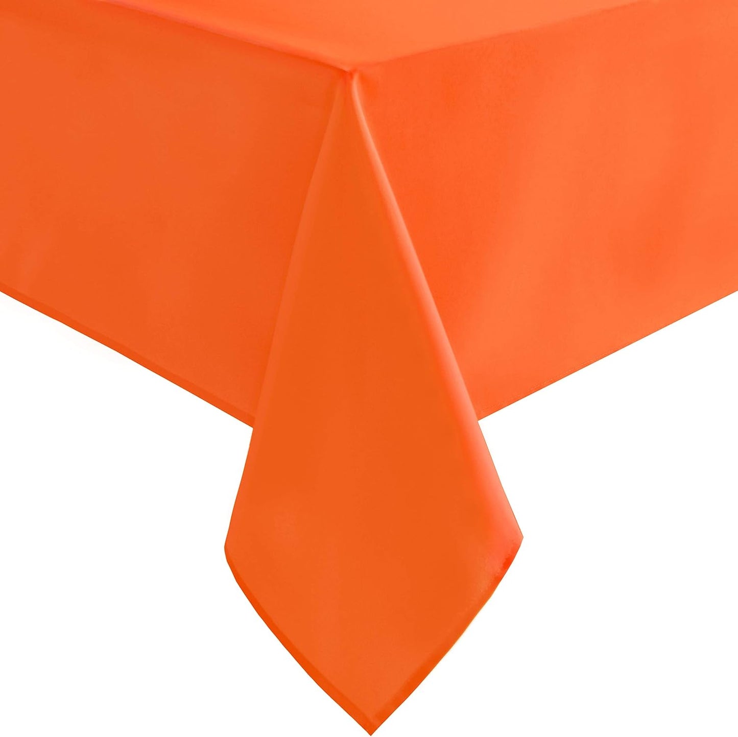 Hiasan Small Tablecloth for Square Tables - Waterproof and Spillproof Washable Fabric Table Cloth for Dining Room Thanksgiving Party (Pumpkin Orange, 40 x 40 Inch)
