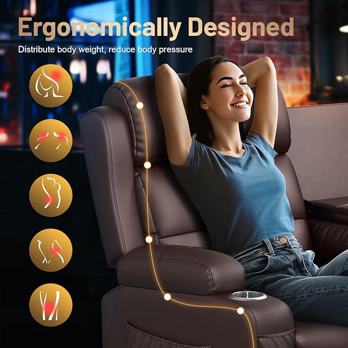 3-Seater Loveseat Recliner Sofa, RV Wall Hugger Home Theater Seating Reclining - Image 5