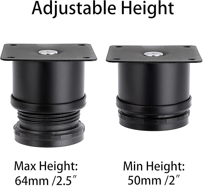 OwnMy 4PCS 2 Inch Stainless Steel Furniture Legs Feets Metal Cabinet Desk Legs - Image 4