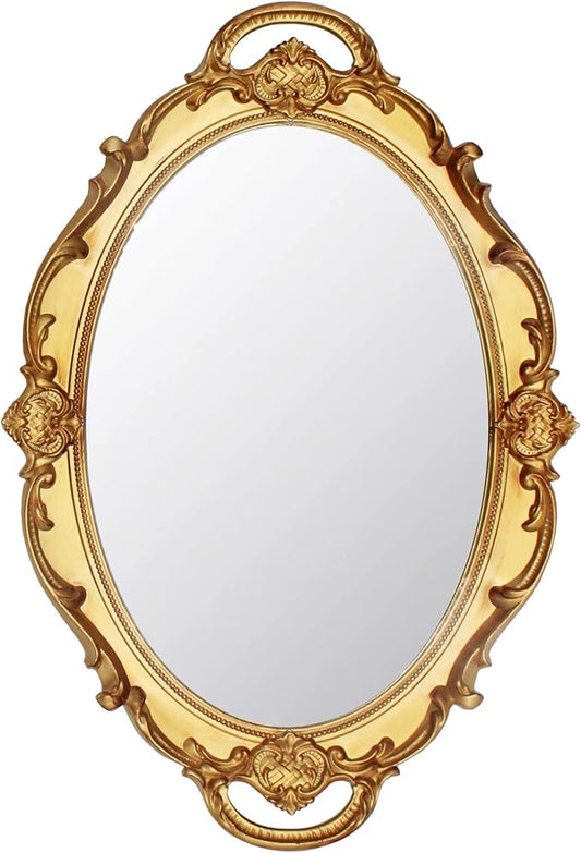 Eaoundm 14.5 x 10 inchs Smallest Oval Antique Decorative Wall Mirror Vintage by Eaoundm