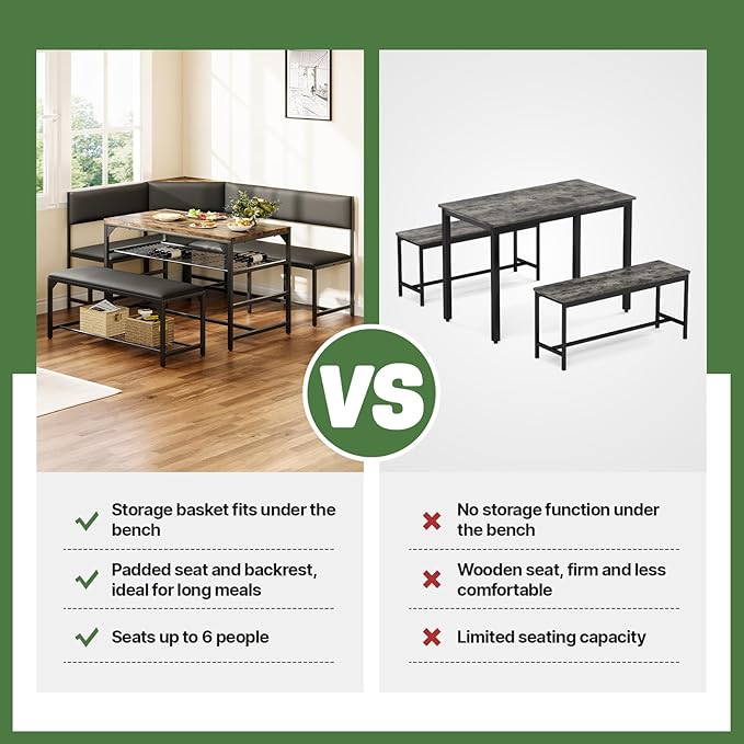 Concho Kitchen Breakfast Nook Table Set - Image 8