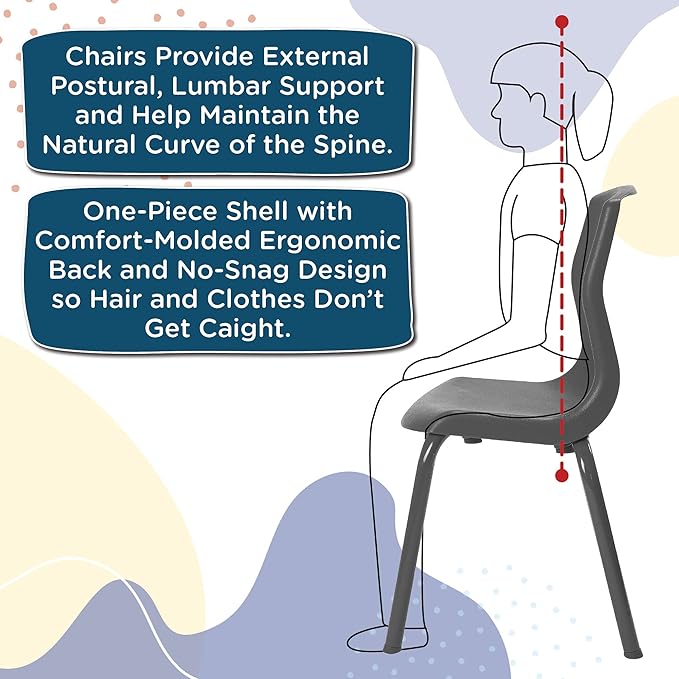 Children’s Factory MyPosture Plus 12" Chair, Tan - Image 7