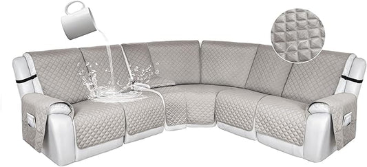 HDCAXKJ 100% Waterproof Reclining Sectional Couch Covers L Shape Recliner Sofa by HDCAXKJ