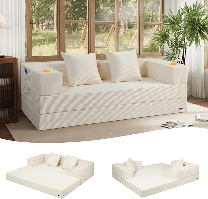 COMAX Boneless Couch, Futon Sofa Bed Couches Versatile Queen by COMAX