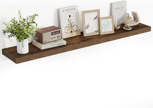 Acovy 55 Inch Floating Shelves, Wooden Shelves by Acovy