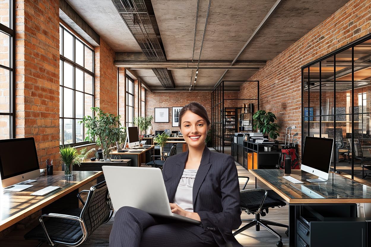 10X6.5ft Office Video Photo Backdrop Photography Background for Recording Conference, Zoom Home Podcast Backdrops Photo Booth Prop Decorations Wall Decor Tablecloth