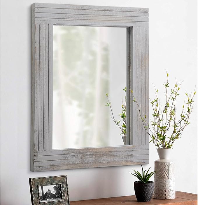 Rustic Wall Mirror Farmhouse, by HLFMVWE