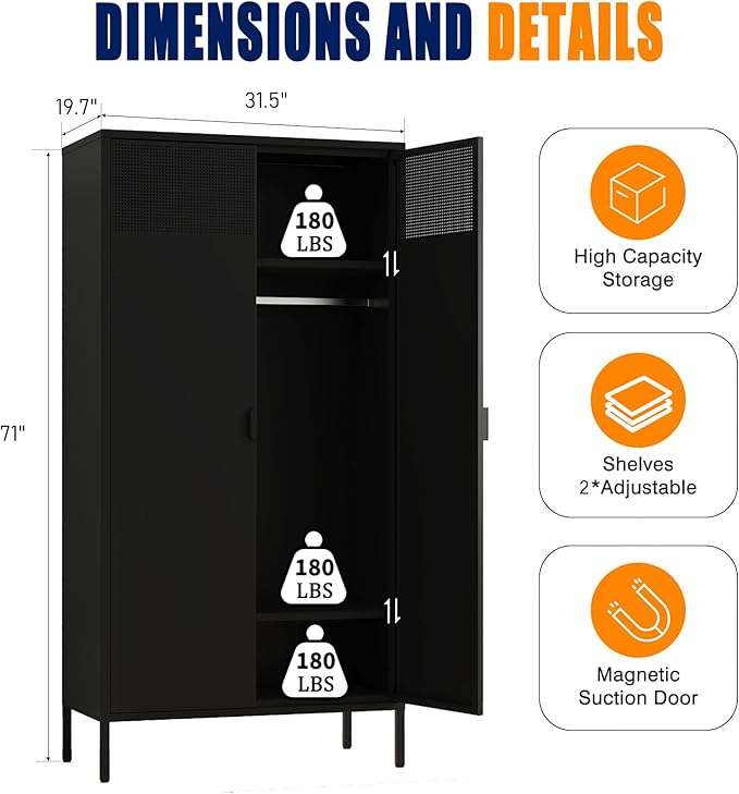 Washsemba Metal Storage Cabinets Locker - Image 2