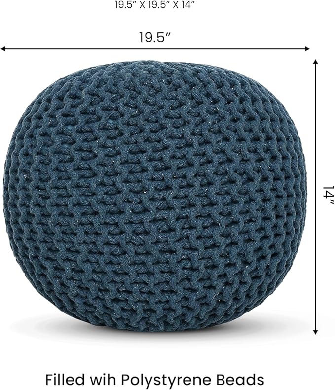 REDEARTH · Round Pouf Bean Bag Ottoman - Image 3
