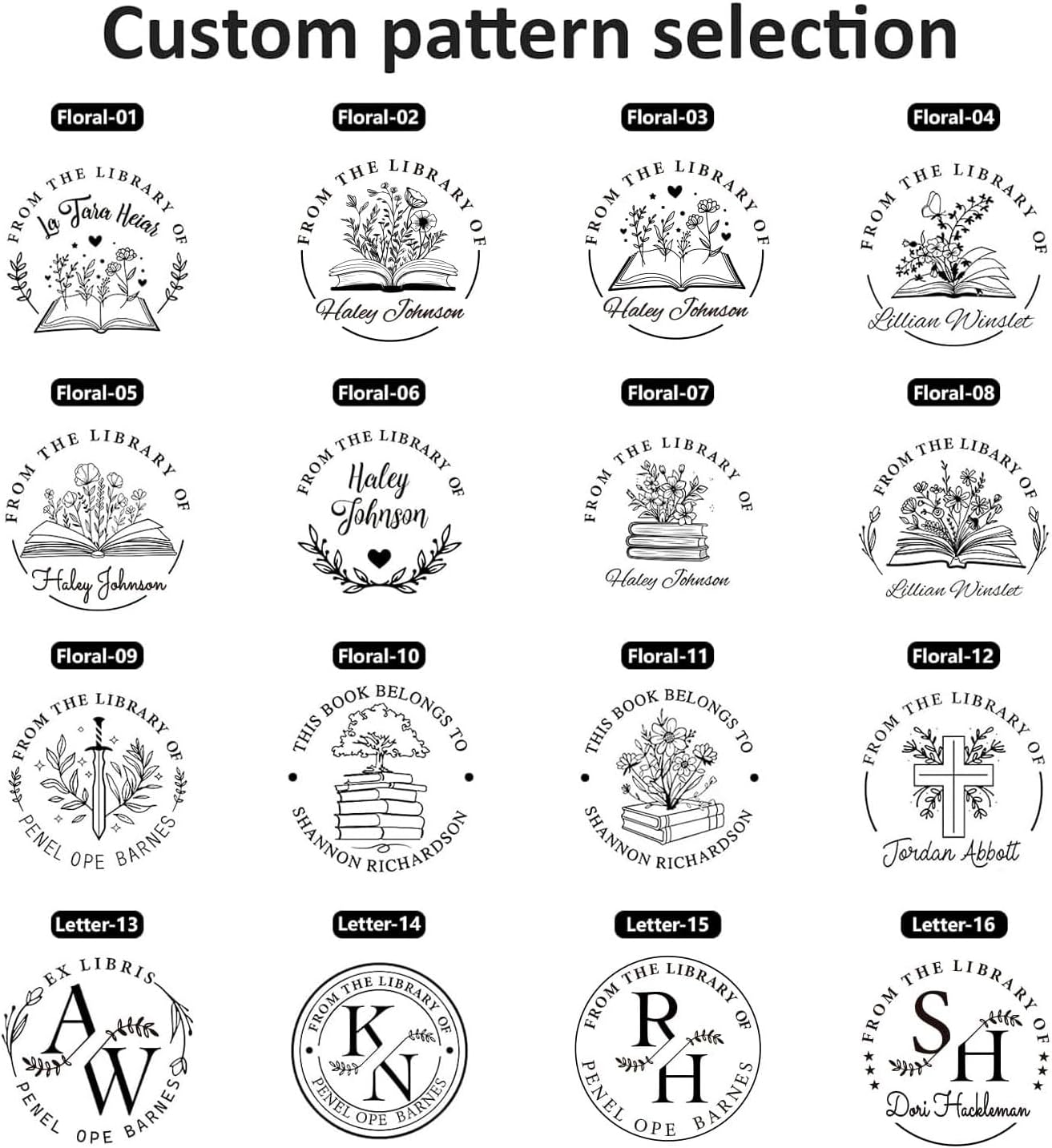 Personalized Book Embosser - Custom Library Stamp, Personal Gifts for Book Lovers, Readers, Teachers (Star-02)