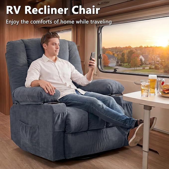 Swivel Rocker Recliner Chair - Image 8