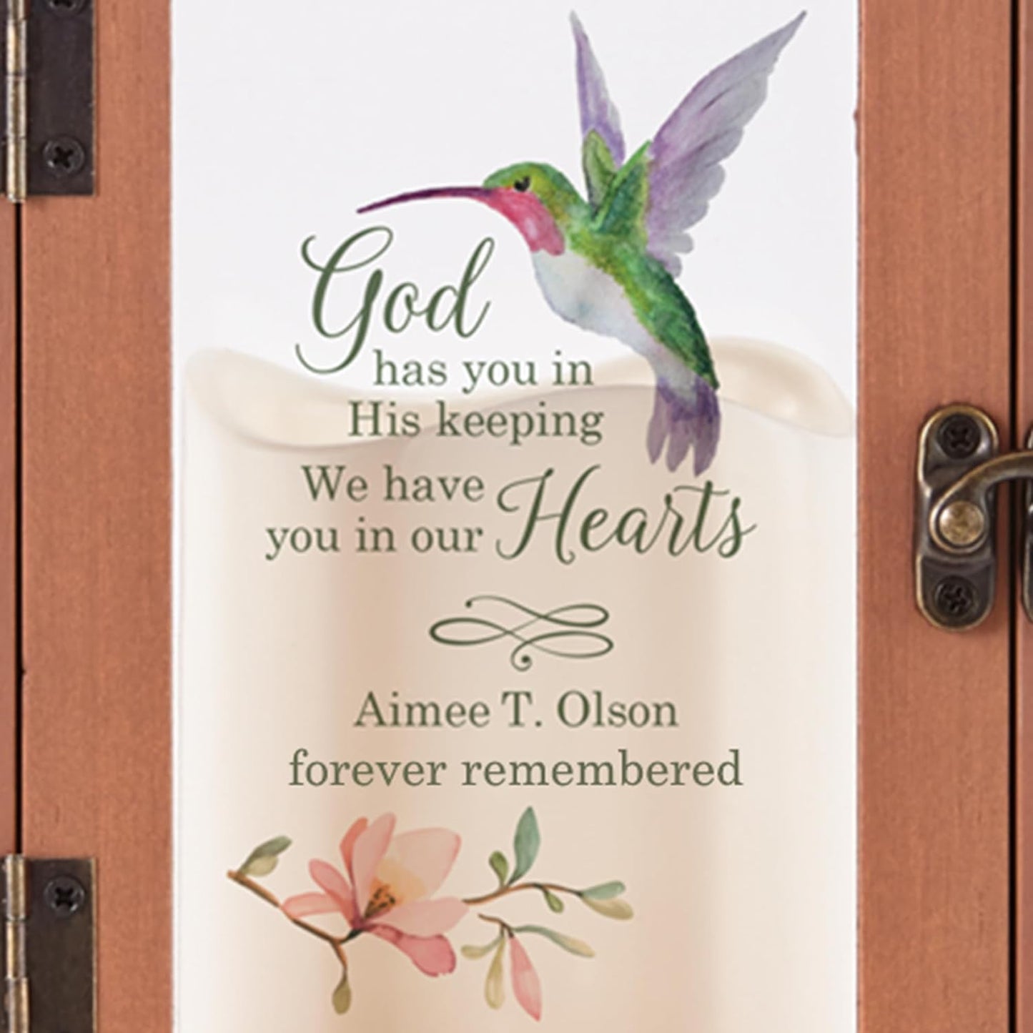 Let's Make Memories Personalized Memorial Lantern - Sympathy - Condolences - in Memory - LED Candle - Automatic Timer - Wood/Metal - Heartfelt Memories