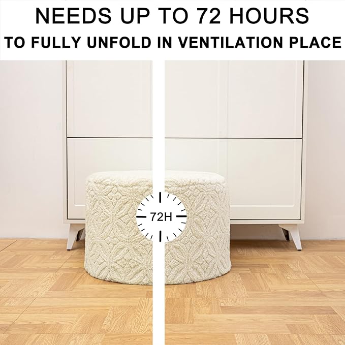 Plush Multi-Functional Ottoman Pouf – Ergonomic Ottoman Foot Rest - Image 3