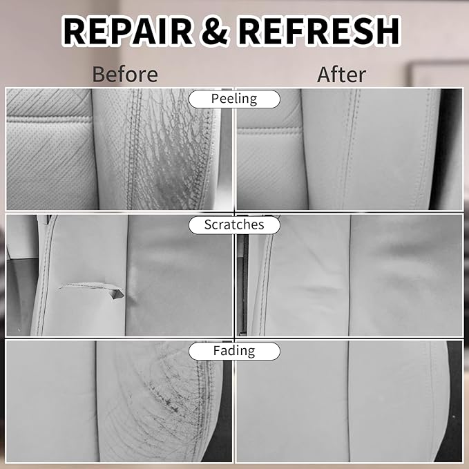 Leather Recoloring Balm, 8.5oz Leather Color Restorer, Leather Couch Scratch - Image 3