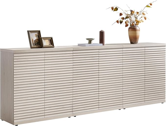 SICOTAS Buffet Cabinet with Storage Accent Sideboard Modern Credenza with Doors by SICOTAS