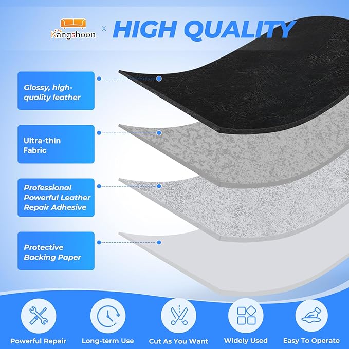 Leather Repair Patches, 3.5X79 Inch Self-Adhesive Leather Repair Tape, Stretch - Image 7