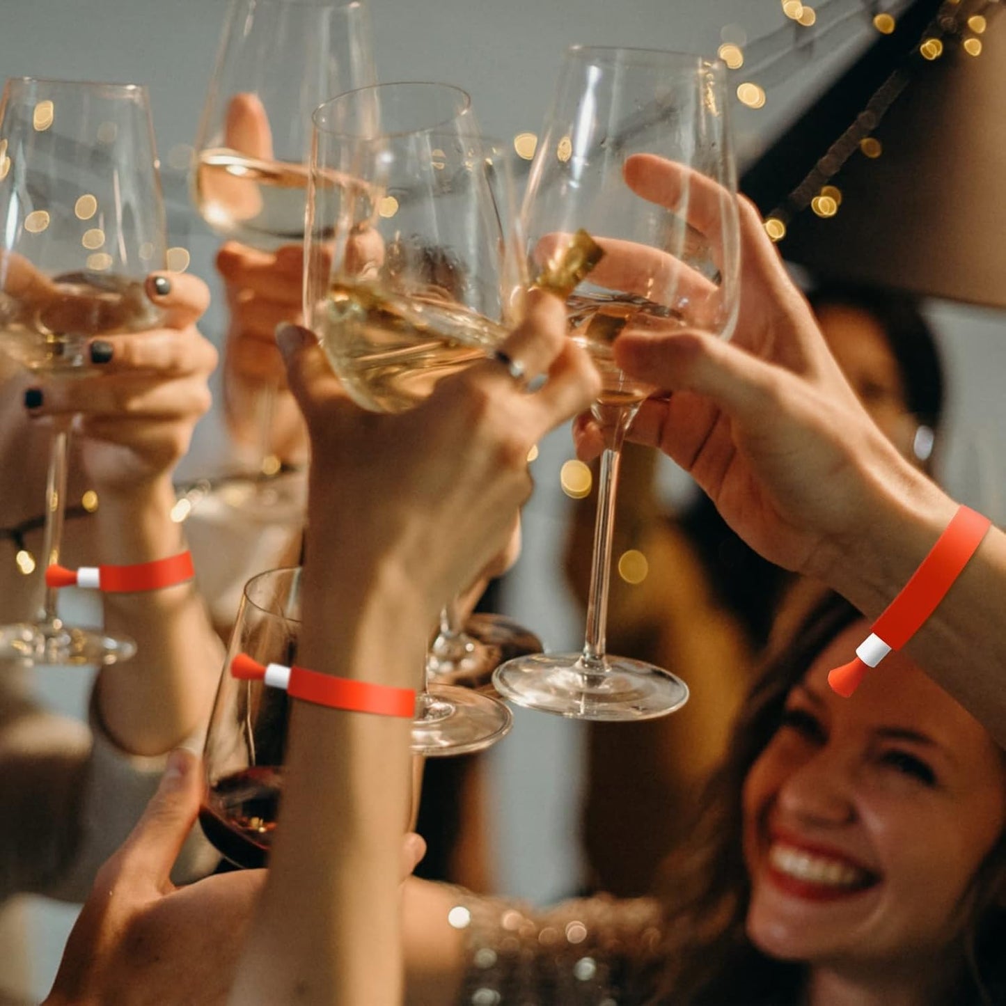 Green-Power America 100 Pcs Cloth Event Wristbands, Event Wristbands, Colored Wrist Bands for Events, for Lightweight Concert Wrist Strap for Activities, Party Bracelets for Events (Color : Orange)