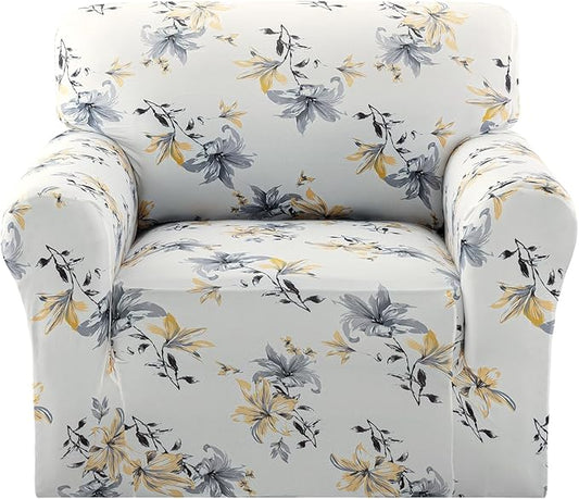 H.VERSAILTEX Floral Pattern Chair Slip Covers Printed Couch Cover Super Soft by HVERSAILTEX