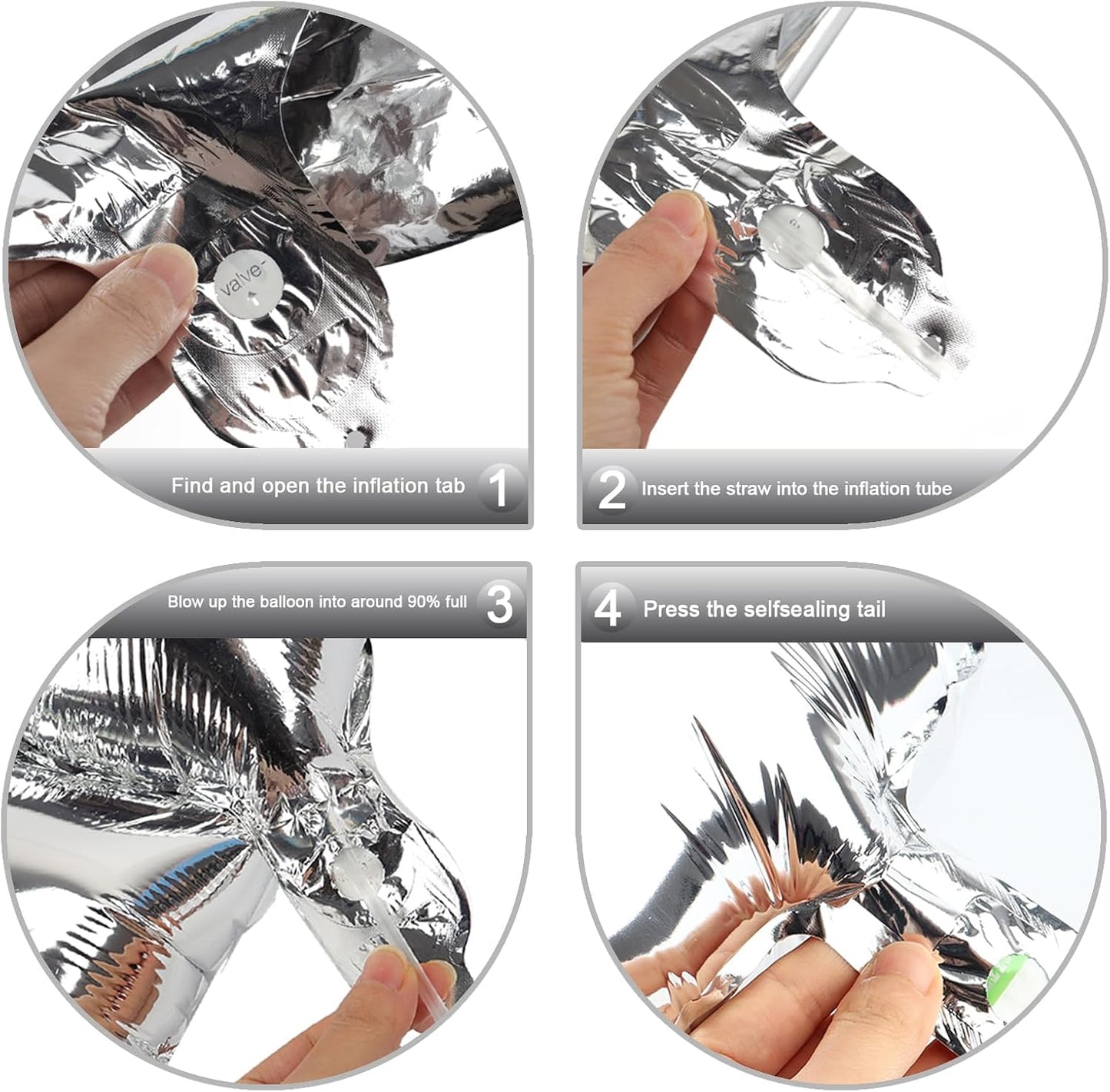 Silver 40 Inch Large Number 15 Birthday Balloon, Five 15th 51 Birthday Celebration Decorations, Foil 15 Mylar Helium Number 15 Balloons Girl Boy Anniversary Party Supplies