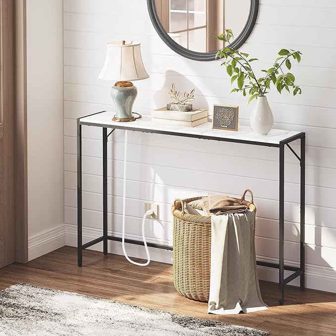 MAHANCRIS Console Table, Narrow Sofa Table Behind Couch, 43.3” Entrance Table - Image 2