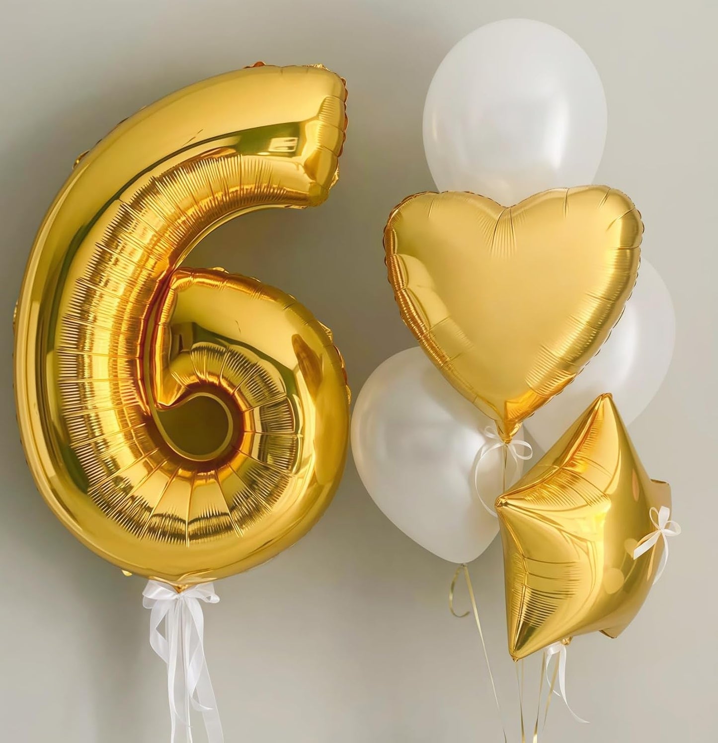 Gold 4 Balloon Number,40 Inch Number 4 Balloon Large Gold 4 Foil Mylar Helium Balloon for Birthday Party Decorations