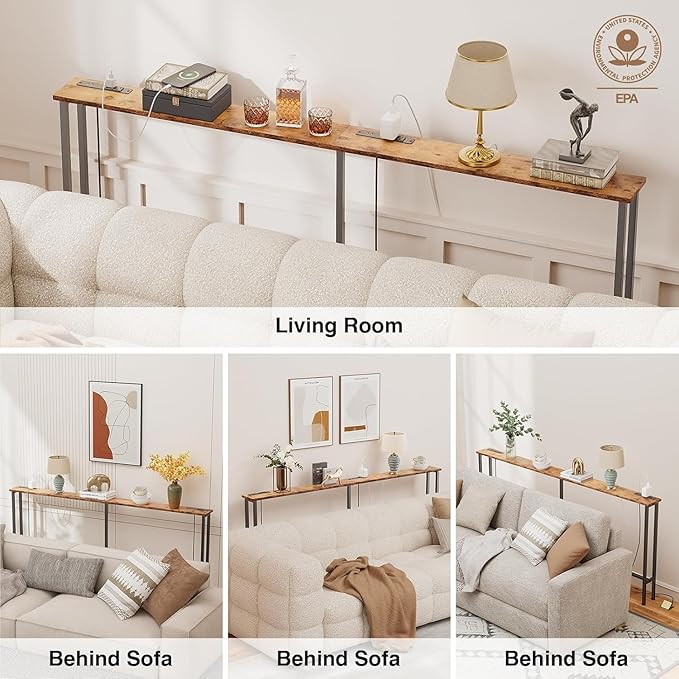 Keelian 102" Narrow Console Sofa Table - Image 6