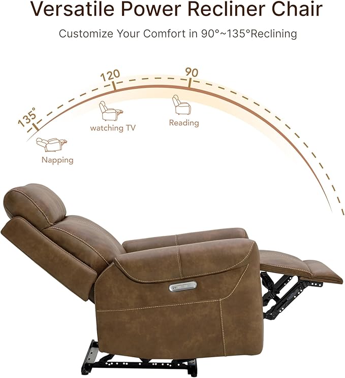 KISLOT Leather Recliner Chair Set of 2, Wall Hugger RV Recliners - Image 5