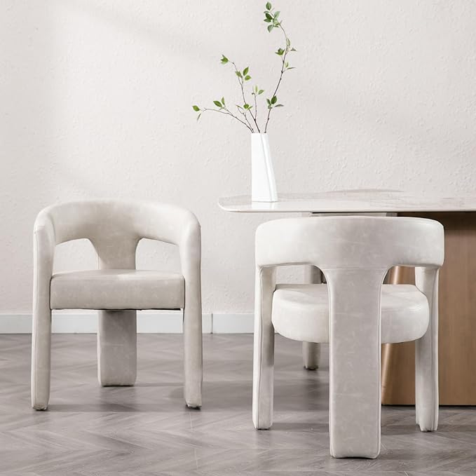BESTANO Modern PU Leather Upholstered Dining Chairs - Image 2