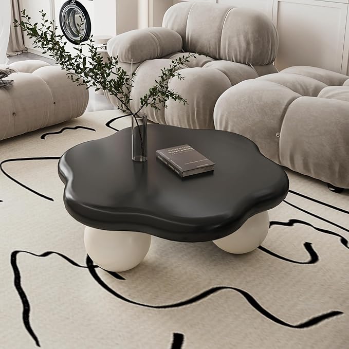 35.03" Cloud Coffee Table for Living Room Unique Coffee Table Modern Low Coffee - Image 4