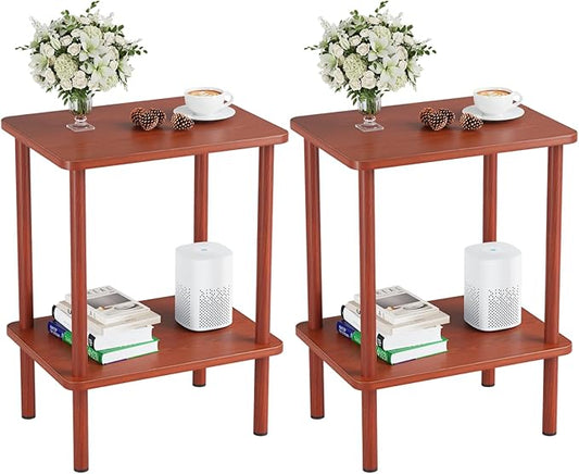 Apicizon 2 Tier End Table Set of 2, Small Side Table by APICIZON