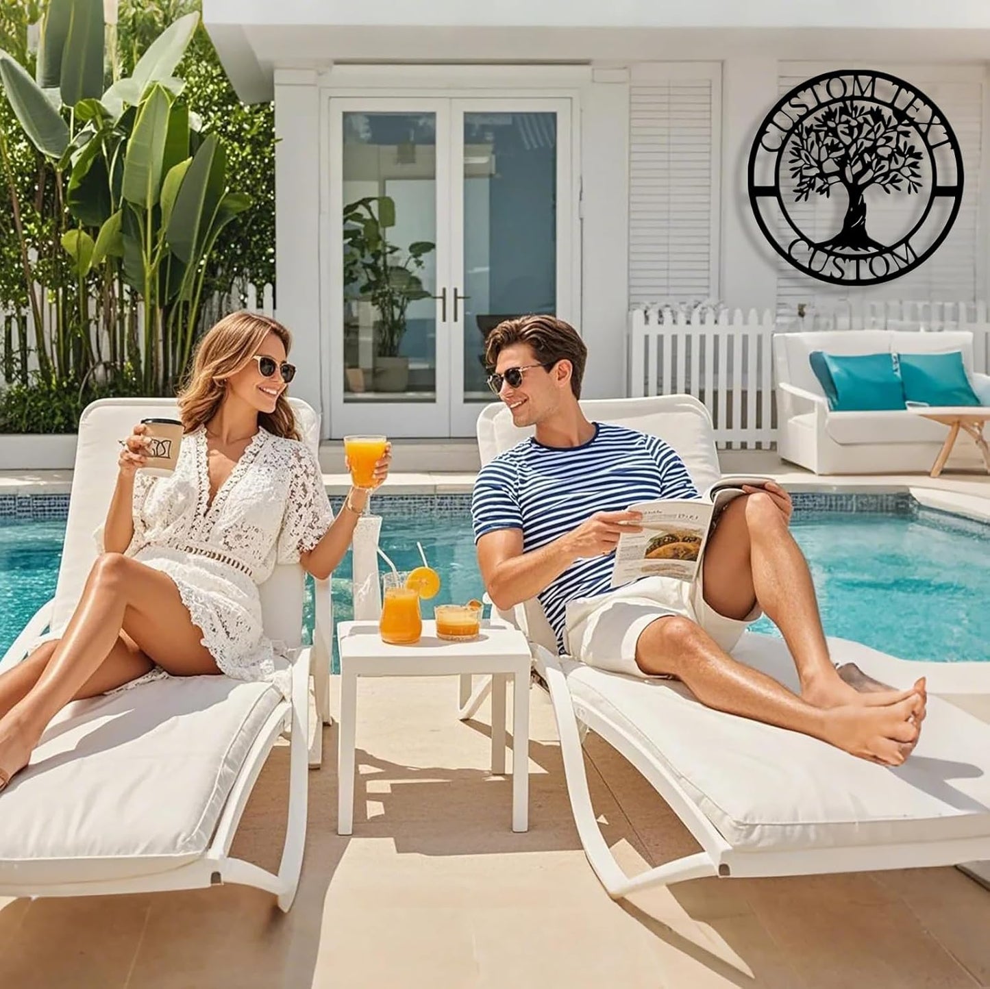 Personalized Tree of Life Metal Sign Wall Art Decor, Custom Wedding Gifts for Couples, Custom Family Name Sign, Christmas Valentine's Day Housewarming Gifts