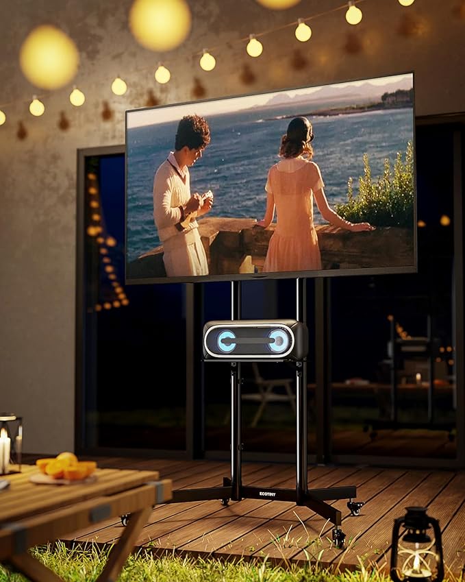 Heavy-Duty Rolling TV Stand for 32–85" Screens — Supports 187 lbs, Stable - Image 8