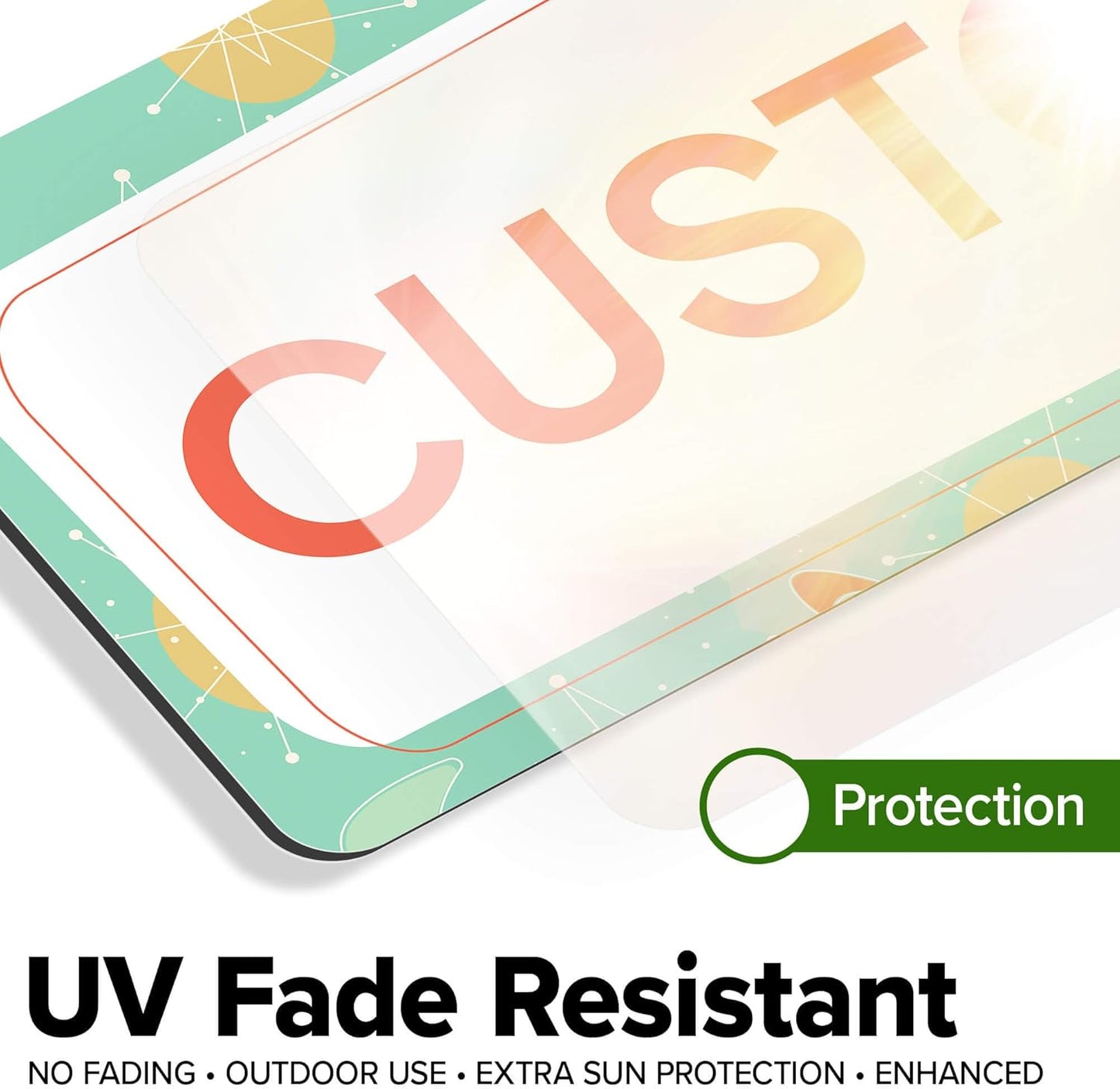 Custom Sign, Custom Street Sign, 11 Font Colors, 13 Font Styles, 4 Hole Options, 22 Sizes, 6x18 Inches, Rust Free DiBound, Fade Resistant, Made in USA by My Sign Center (Mid-Century Modern 1)