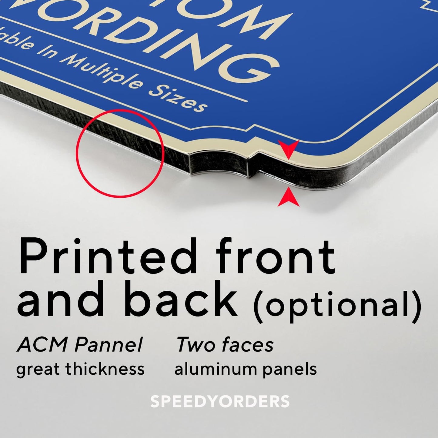 Custom Decorative Outdoor Metal Signs - Aluminum, Personalized Driveway Signs, Waterproof Made in USA, Blue Steel 18x18 Inch