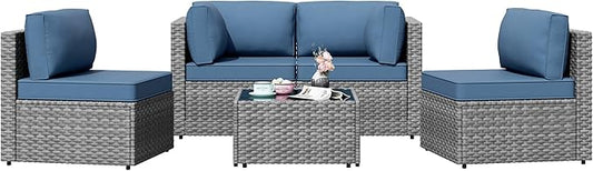 Patio Furniture Sets, 5 Piece Outdoor Sectional Sofas, Wicker Rattan Outdoor by Shintenchi%7CFurnitureMadeforRealLife