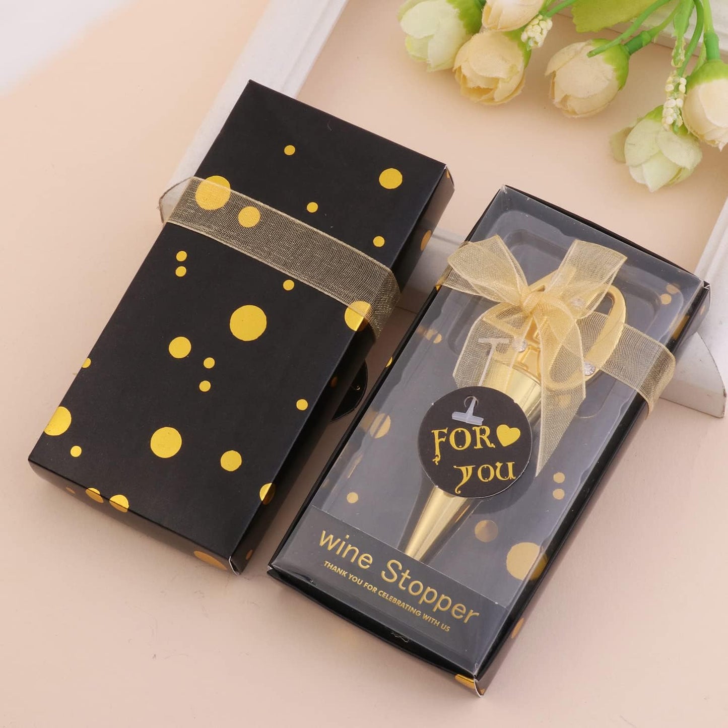 12 Pack 40th Birthday Party Favors For Guests- 40 Years Old Wine Bottle Stopper With Gift Box For 40th Wedding Anniversary Party Favor Souvenirs Decoration