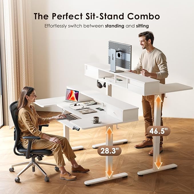OffiGo U Shaped Electric Standing Desk - Image 5