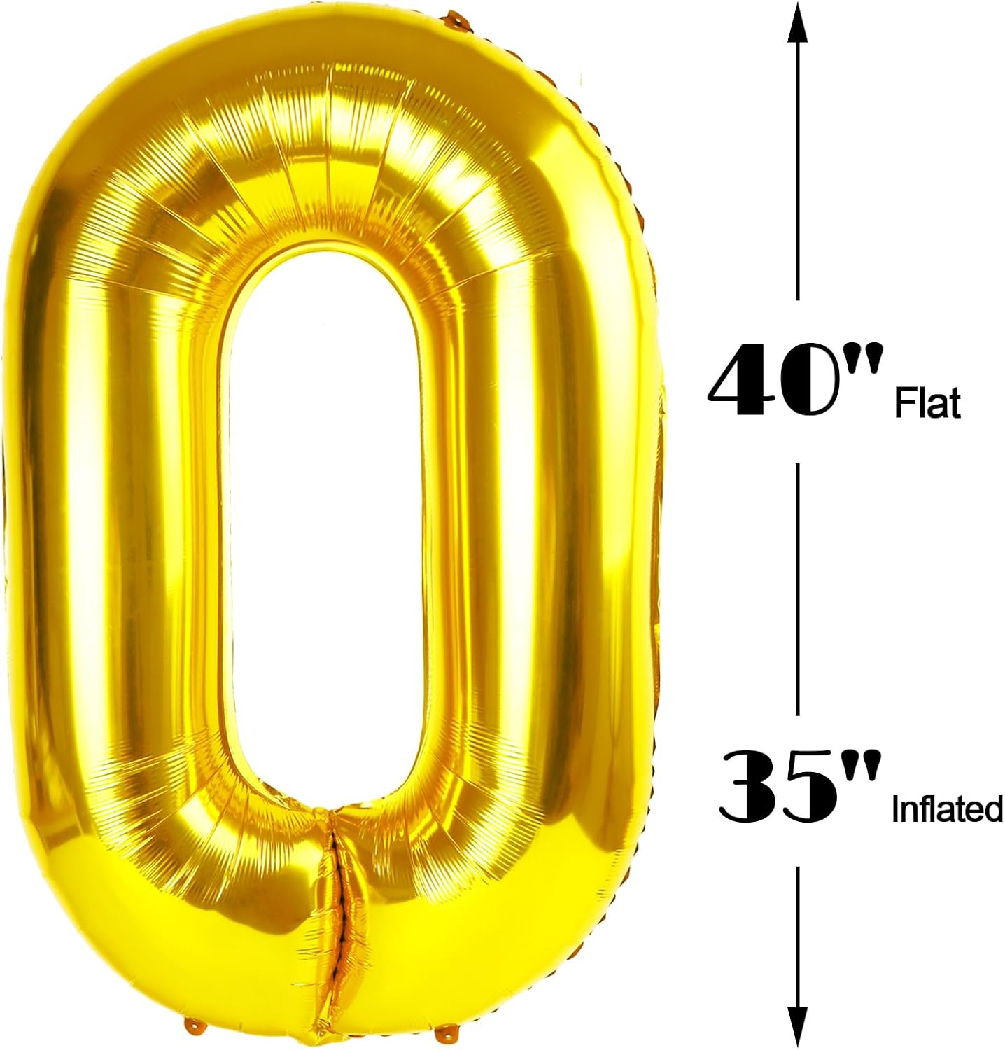Gold 40 Inch 10 Number Balloons, 10 Decorations for 10 100 Birthday, Foil Giant Birthday Graduations Anniversary Party Balloon