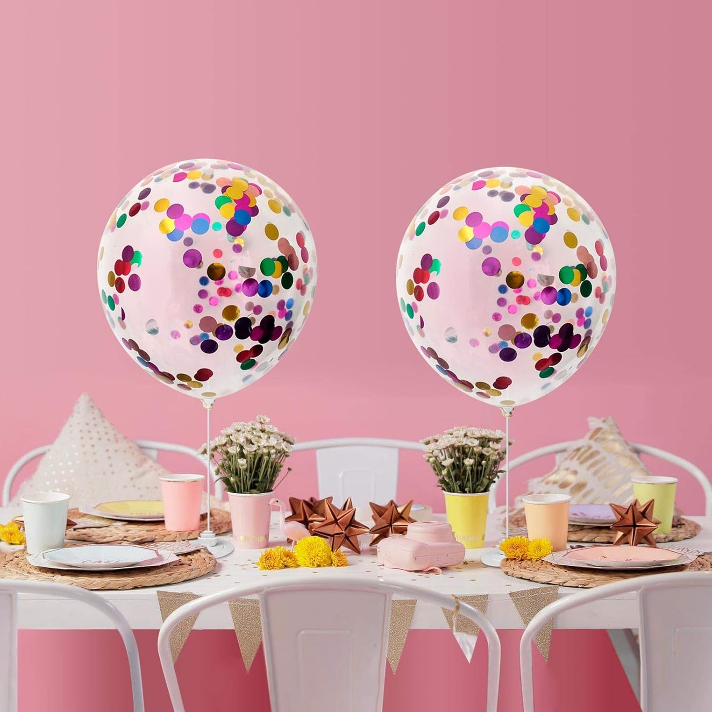 Confetti Balloons 40pack, 12inch Transparent Party Balloons with Colorful Confetti for Graduation Party Wedding Baby Shower Birthday Carnival Party Decoration Supplies…