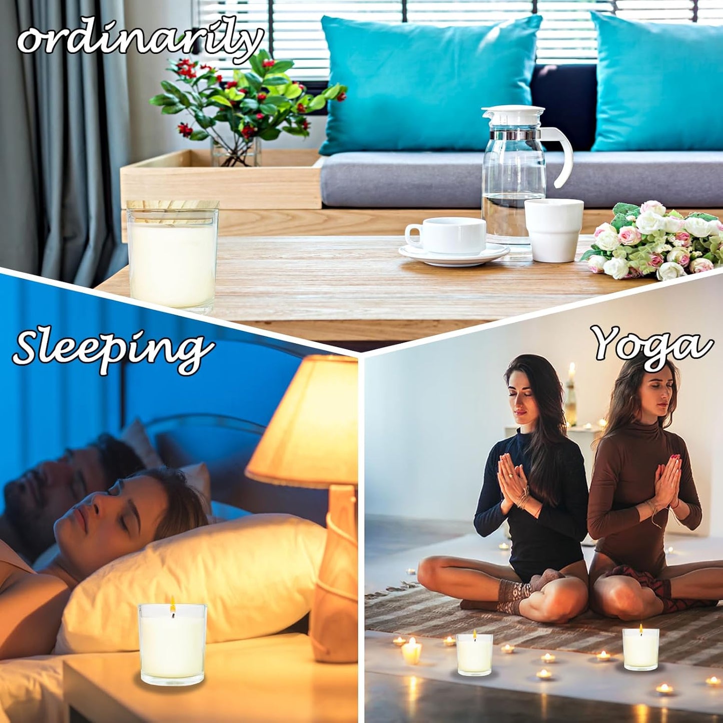 12 Pcs 6 Oz Bulk White Soy Candles,Vanilla Scented Candles Set,Bulk Aromatherapy Candle,Great Stress Relieving Scented Candle for Girls as a Gift for Birthdays, Weddings and More!