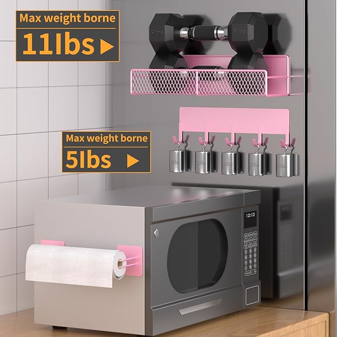 Magnetic Spice Rack for Refrigerator, 10 Pack Metal Magnetic Shelf, Moveable - Image 5