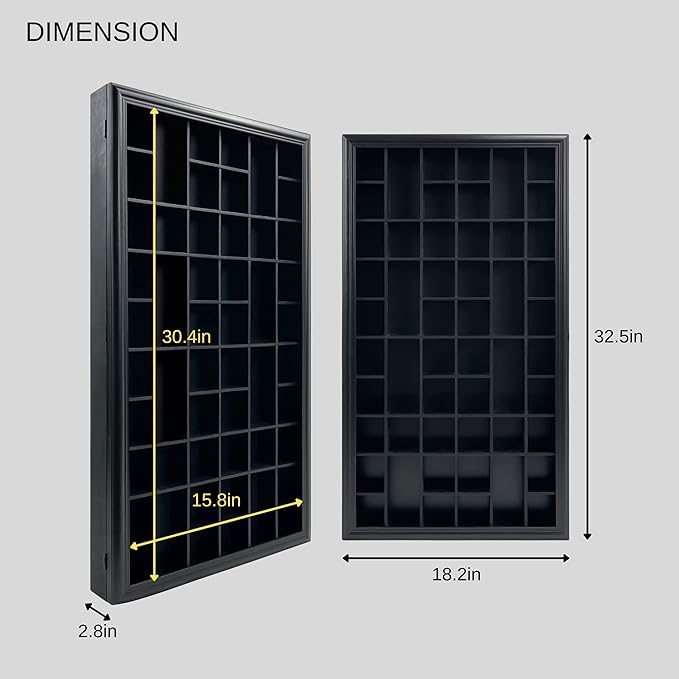 Shot Glass Display Cabinet Solid Wood - Image 8