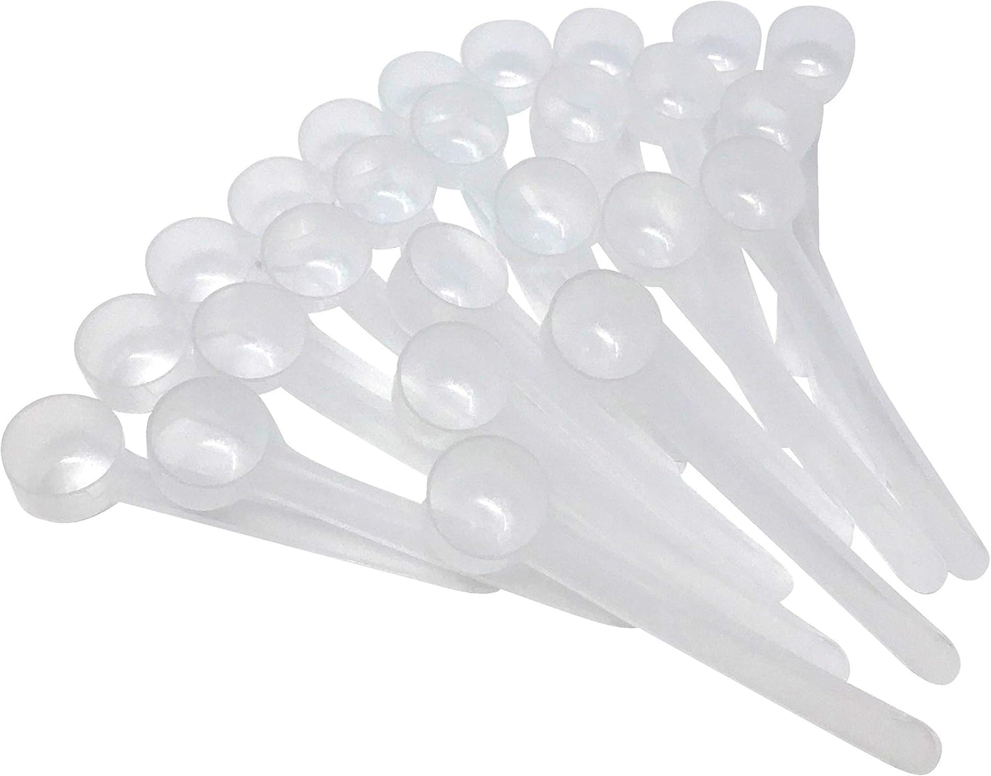 2 Teaspoon (2/3 Tablespoon | 10 mL) Long Handle Rounded Scoop for Measuring Coffee, Pet Food, Grains, Protein, Spices and Other Dry Goods (Pack of 25)