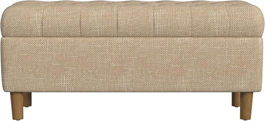 Homepop Home Decor | Tufted Ainsley Button Storage Ottoman Bench by HomePop