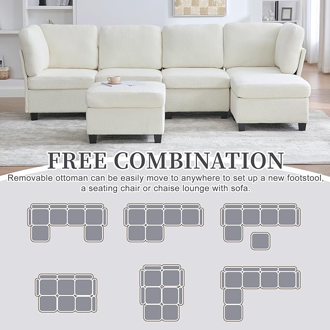 113" Modular Sectional Sofa Couch - Image 9