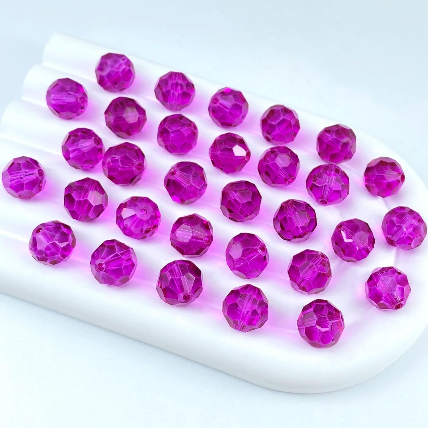 400 PCS 4mm Crystal Glass Beads Round Multiple Faceted Loose Spacer Glass Beads for DIY Handcrafte Bracelet Necklace Earring Jewelry Making(Rose)